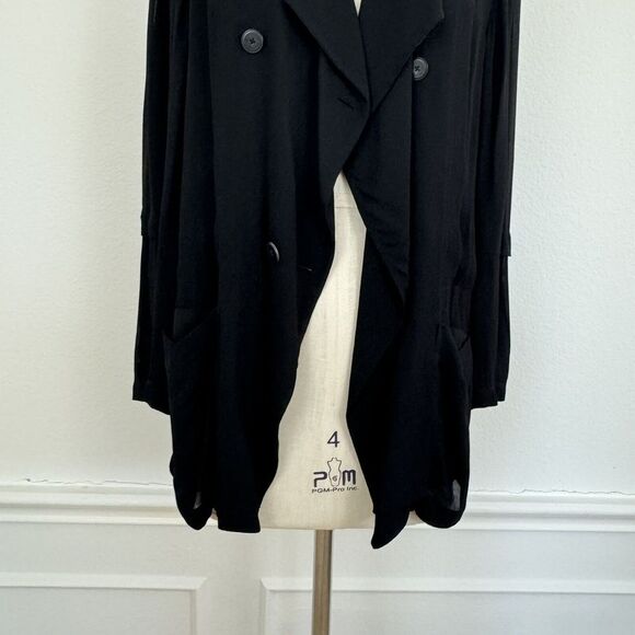 Babaton Aritzia Hamelin Black Jacket Blazer Double Breasted Long Sleeve Sz M - Picture 9 of 15